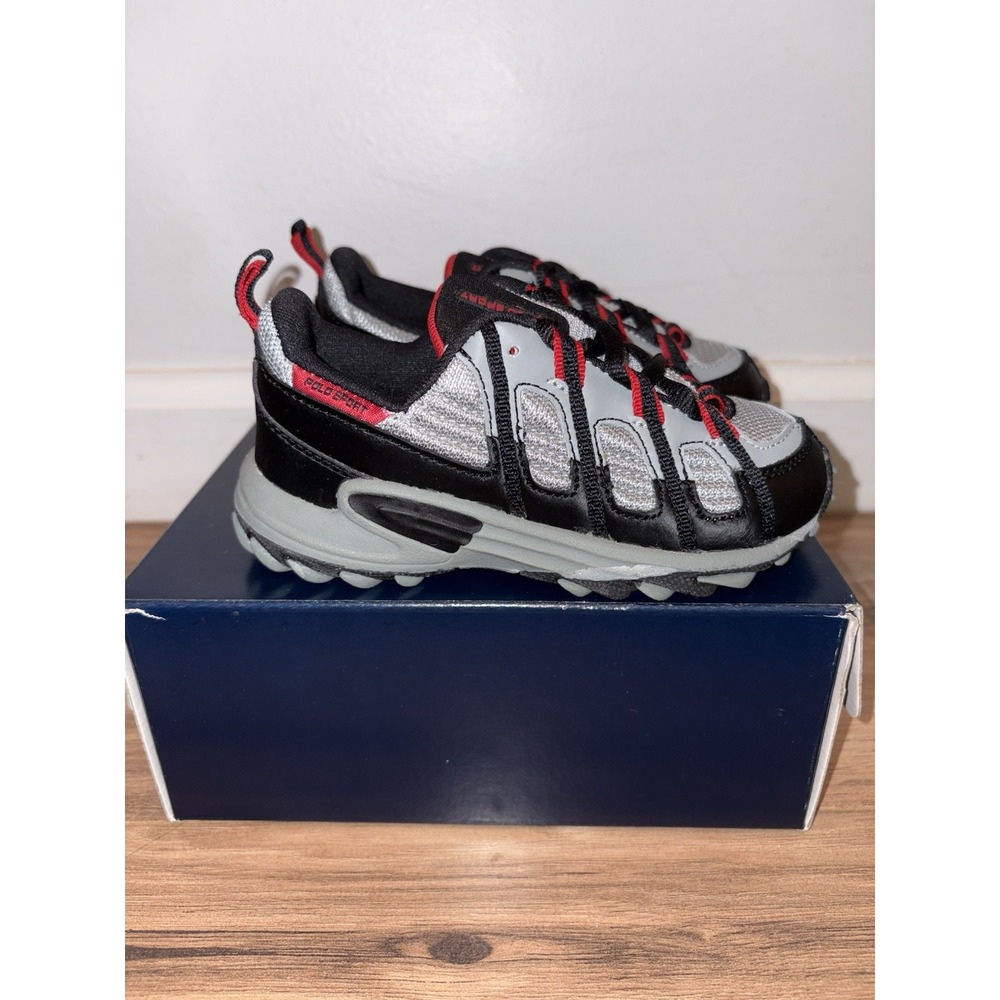 Vintage Polo Sport Ralph Lauren Endeavor Sneakers Toddler 8 Silver Shoes Y2K
